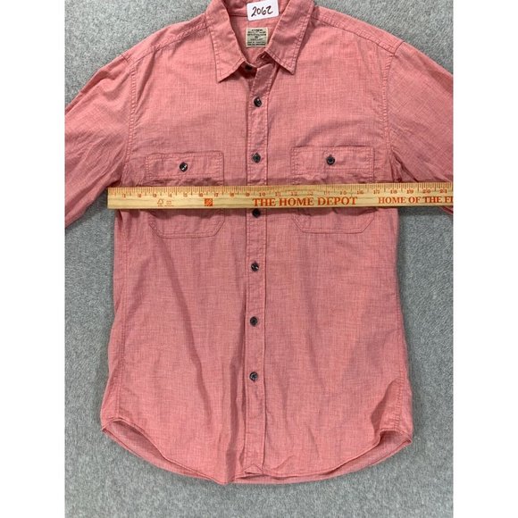 J Crew Cotton Button Down Work Shirt (Men's Medium)‎ Faded Red/Pink - Picture 6 of 11